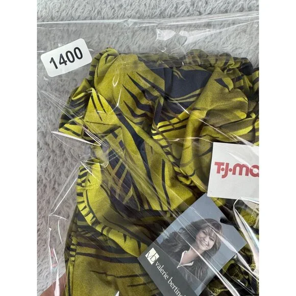 Valerie Bertinelli Womens Tropical Print Elastic Waist Dress Sz 10 Yellow/Black - Picture 14 of 14